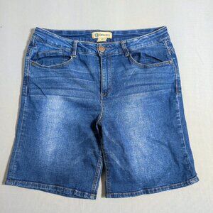 Democracy denim shorts women's size 10 denim blue colour "Flex-ellent"